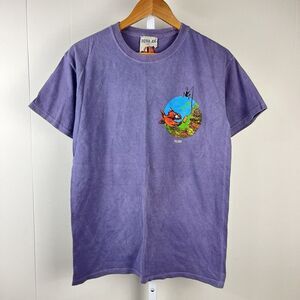 Pirana Joe Shirts T-Shirt‎ Size Small Purple 100% Cotton Aruba Tequila Fish